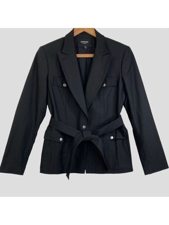 Express Jackets & Blazers - Vintage Express Women’s Military Style Utility Blazer Jacket Power Dressing Sz.S